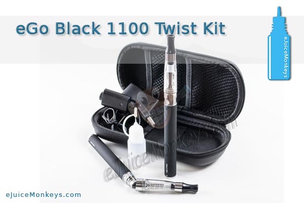 eGo 1100 Twist Cloud Kit - Black - Click Image to Close