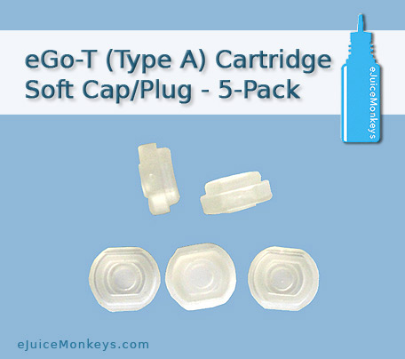 eGo-T (Type A) Cartridge Soft Cap/Plug - 5-Pack